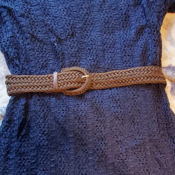 Maurices gorgeous blue crochet over lined dress. - Picture 6 of 11